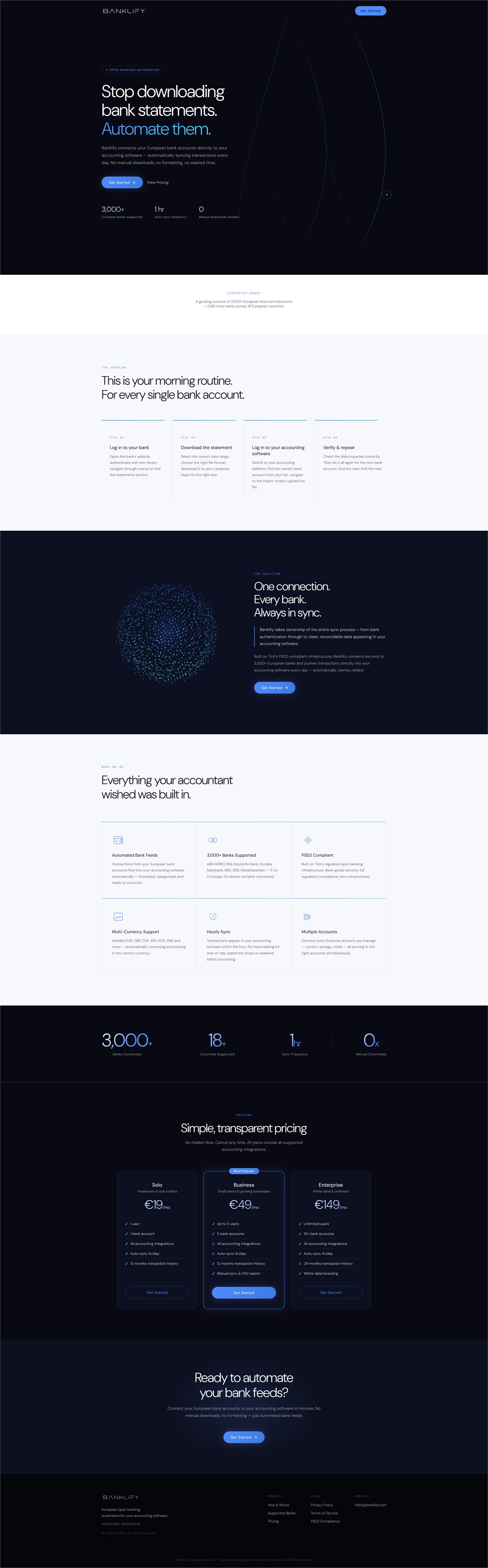 Banklify site preview