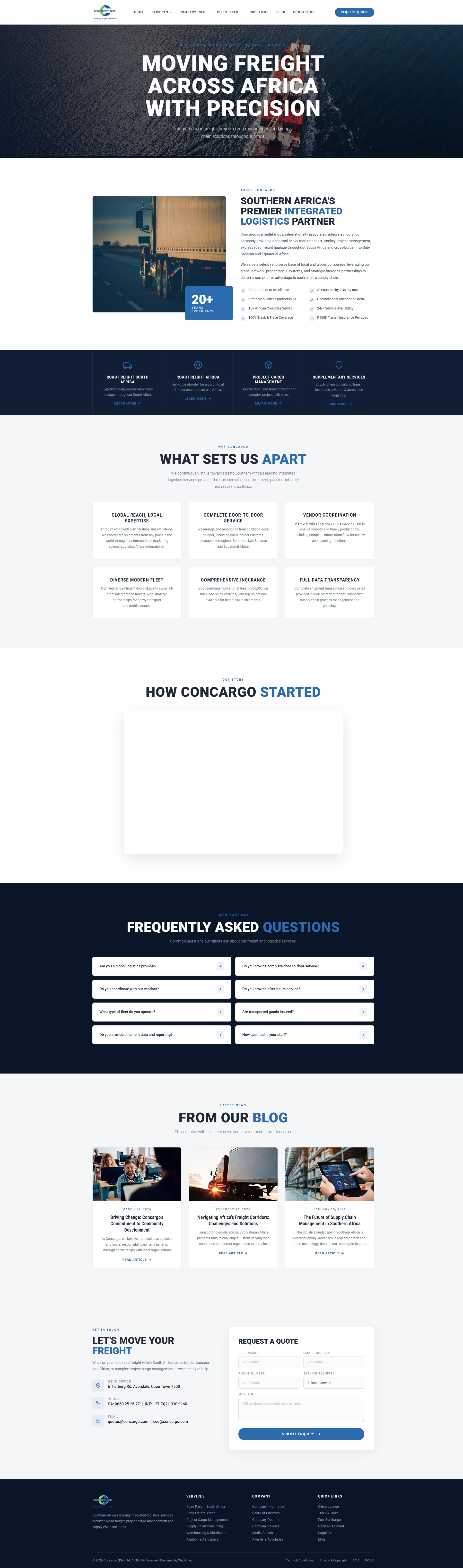 Concargo site preview