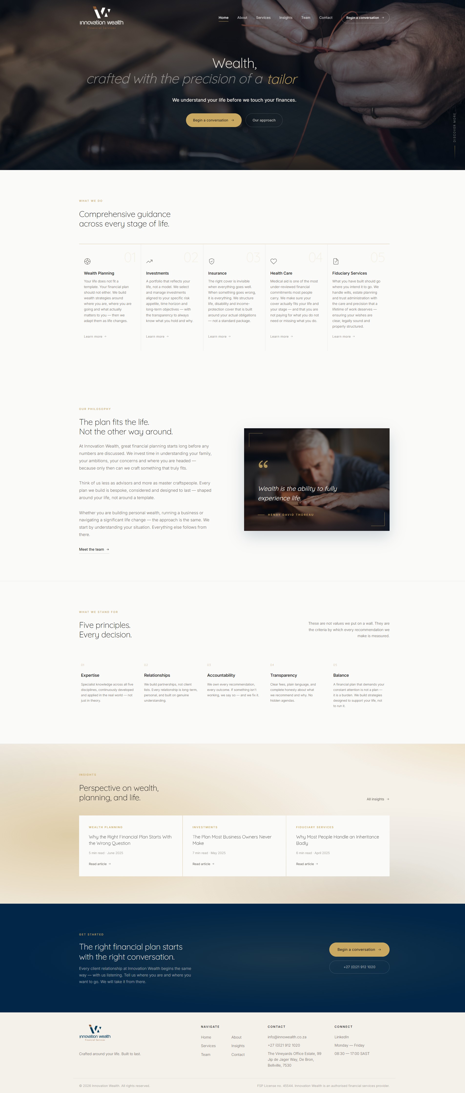 Innovation Wealth site preview