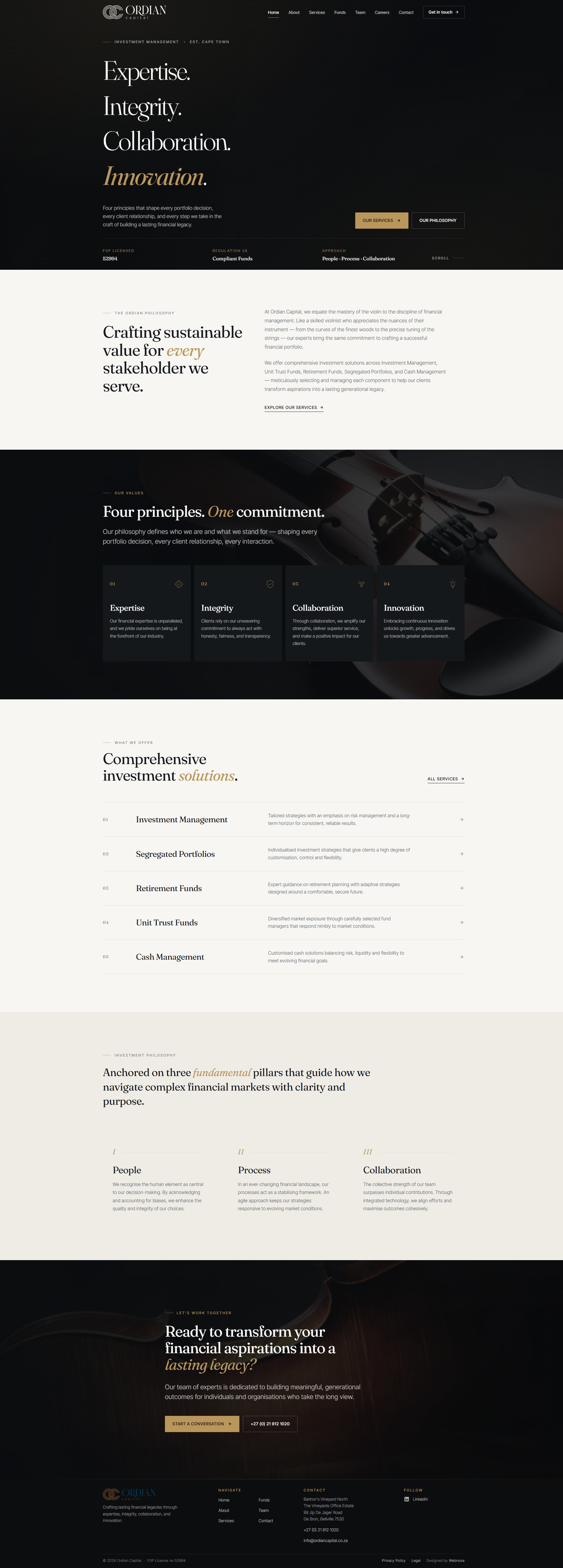 Ordian Capital site preview
